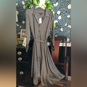 Silky Banana Republic Midi Shirtdress